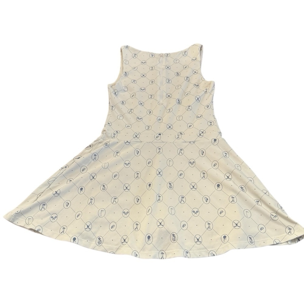 WeWoreWhat Boatneck Tennis Dress Off White Blue Small - Picture 6 of 15